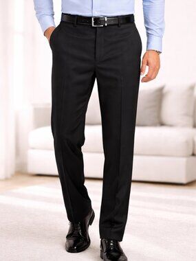 Riviera by Jack Victor Men’s Traveler Black Dress Pants - Size 52 Long NWT $275